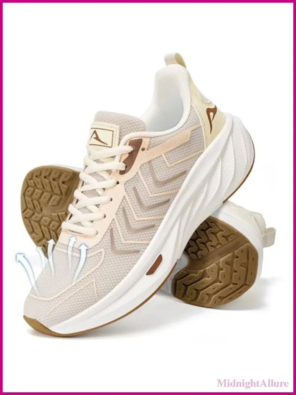 Women's Breathable Mesh Tennis Shoes Non Slip Walking Sneakers Athletic